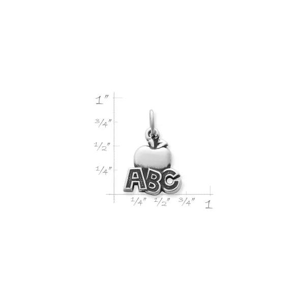 James Avery Artisan Jewelry Charms-Abc Apple Charm