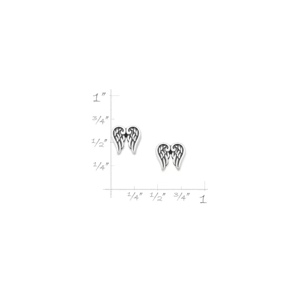 James Avery Artisan Jewelry Earrings-Angel Wings Studs