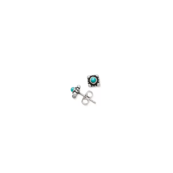 James Avery Artisan Jewelry Earrings-Beaded Tiny Turquoise Studs