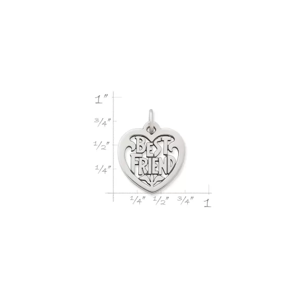 James Avery Artisan Jewelry Charms-Best Friend Heart Charm