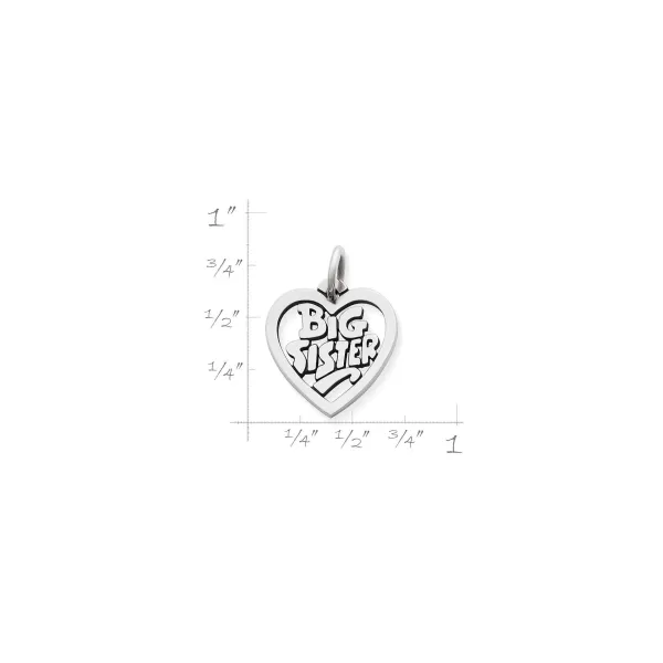 James Avery Artisan Jewelry Charms-Big Sister Heart Charm