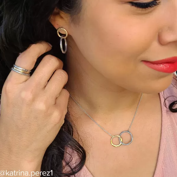 James Avery Artisan Jewelry Earrings-Connected Circles Drop Earrings