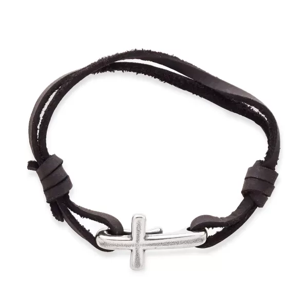 James Avery Artisan Jewelry Bracelets-Cross Hook-On Leather Bracelet