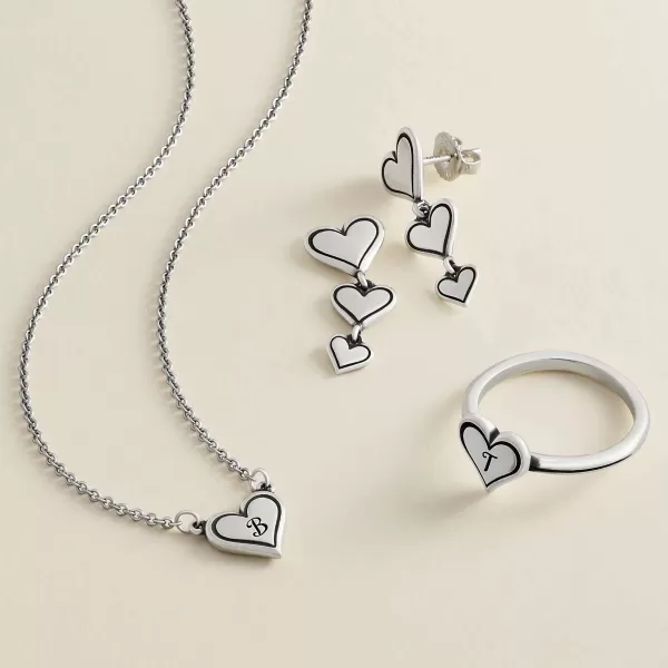 James Avery Artisan Jewelry Necklaces And Chains-Delicate Heart Initial Necklace