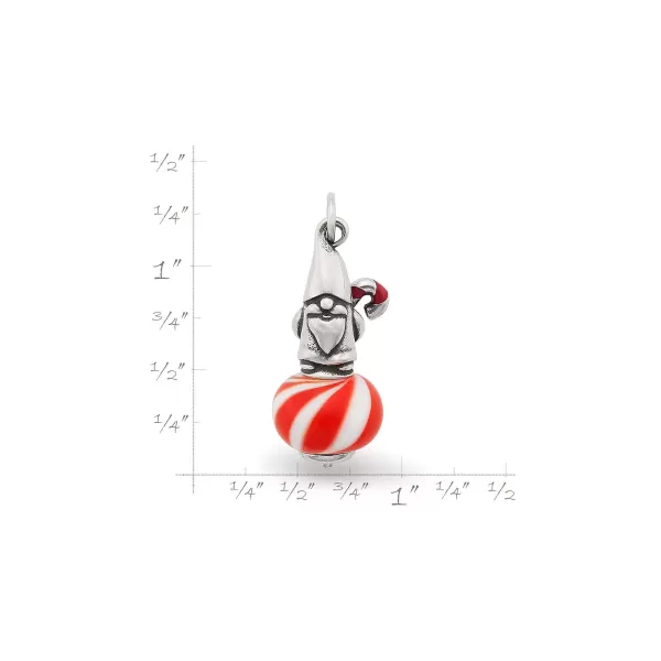 James Avery Artisan Jewelry Charms-Enamel Christmas Gnome Art Glass Charm