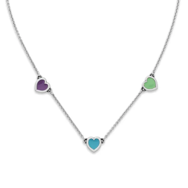 James Avery Artisan Jewelry Necklaces And Chains-Enamel Connected Hearts Necklace