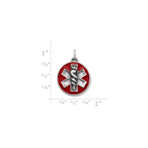 James Avery Artisan Jewelry Charms-Enamel Medical Alert Charm