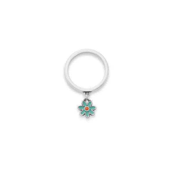 James Avery Artisan Jewelry Rings-Enamel Mini Flower Charm Dangle Ring