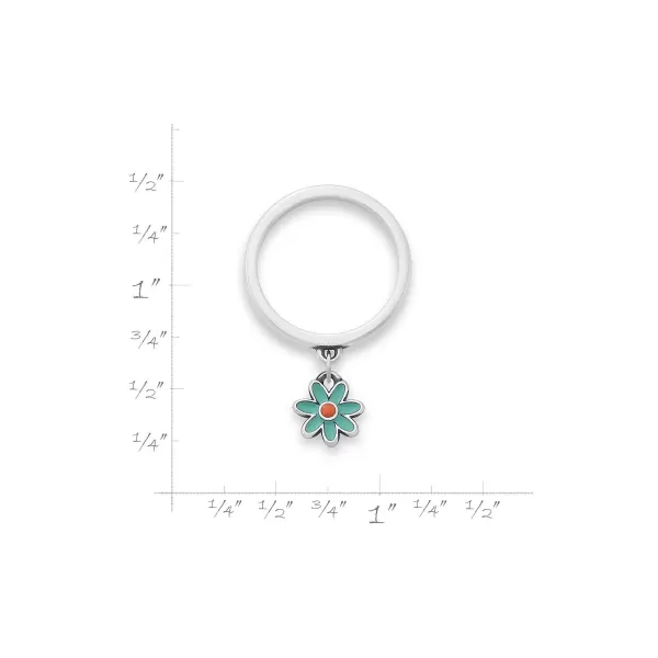 James Avery Artisan Jewelry Rings-Enamel Mini Flower Charm Dangle Ring