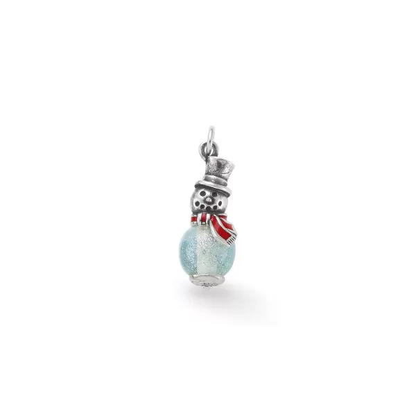 James Avery Artisan Jewelry Charms-Enamel Snowman Art Glass Charm