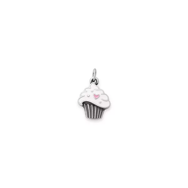 James Avery Artisan Jewelry Charms-Enamel Sweetheart Cupcake Charm