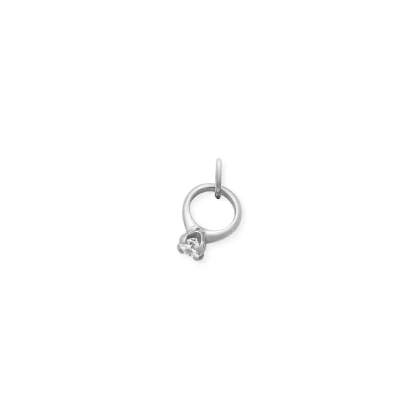 James Avery Artisan Jewelry Charms-Engagement Ring Charm With Cubic Zirconia