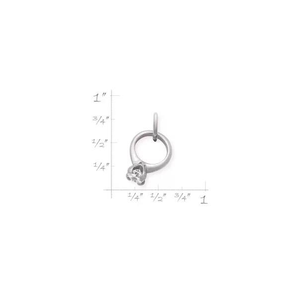 James Avery Artisan Jewelry Charms-Engagement Ring Charm With Cubic Zirconia