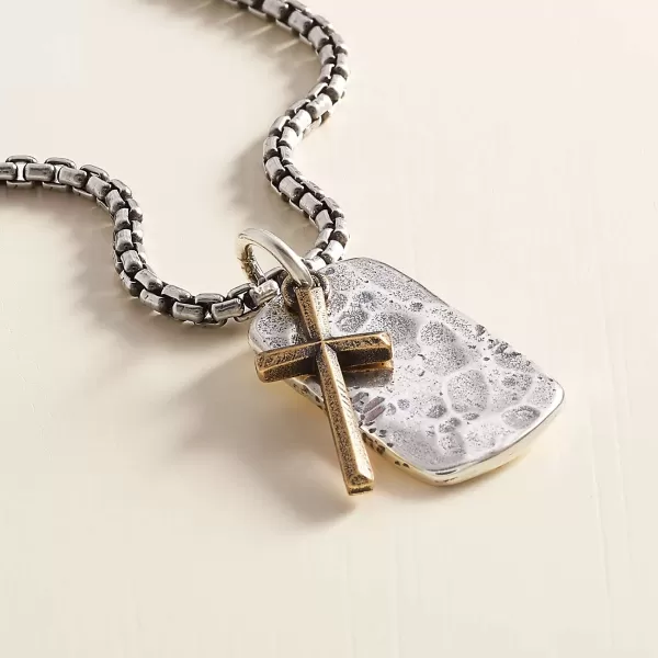 James Avery Artisan Jewelry Charms-Engravable Tag And Cross Charm