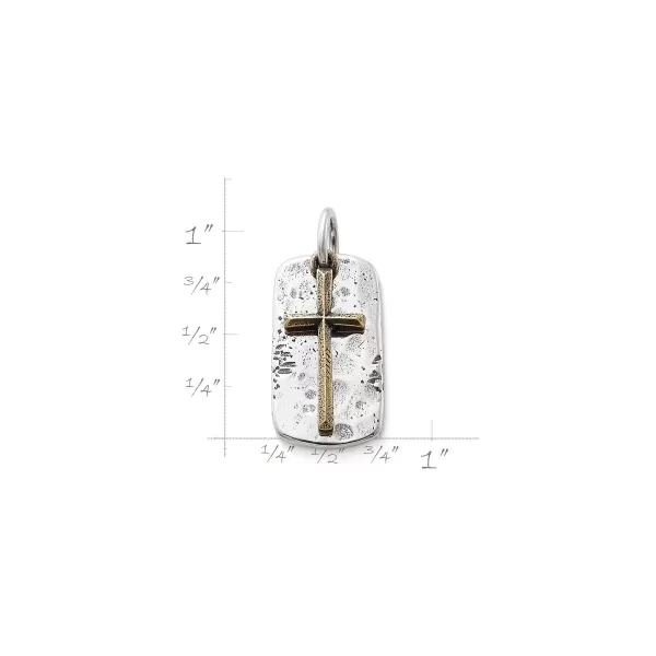 James Avery Artisan Jewelry Charms-Engravable Tag And Cross Charm