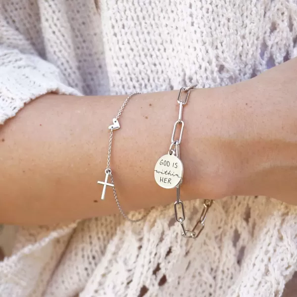 James Avery Artisan Jewelry Bracelets-Faith And Love Link Bracelet