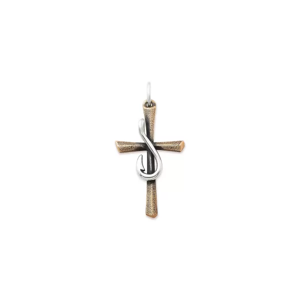 James Avery Artisan Jewelry Charms-Fishers Of Men Sculpted Cross Pendant