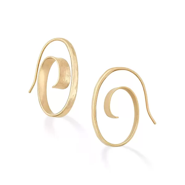 James Avery Artisan Jewelry Earrings-Floating Spiral Hoops