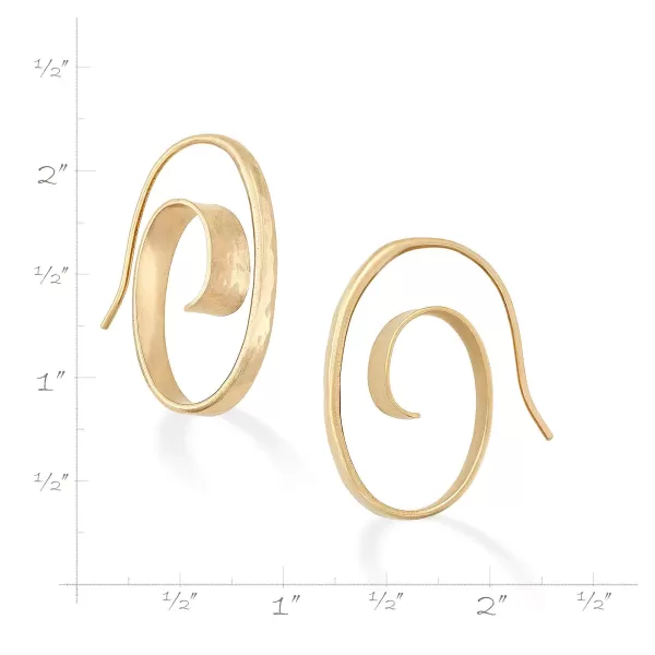 James Avery Artisan Jewelry Earrings-Floating Spiral Hoops