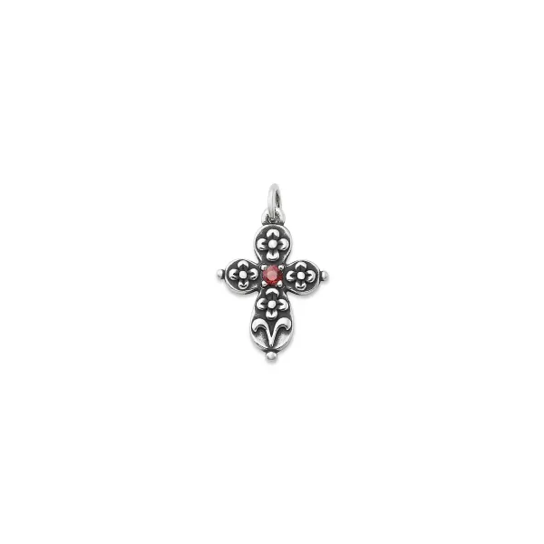 James Avery Artisan Jewelry Charms-Floret Gemstone Cross Charm