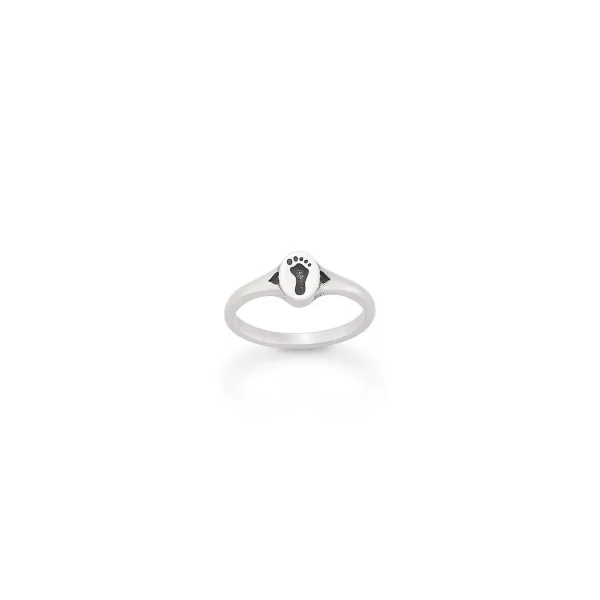 James Avery Artisan Jewelry Rings-Footprint And Hearts Ring