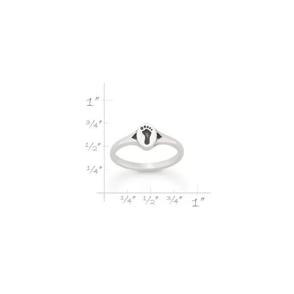 James Avery Artisan Jewelry Rings-Footprint And Hearts Ring