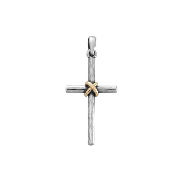 James Avery Artisan Jewelry Charms-Forged Cross Pendant With Gold Wrap