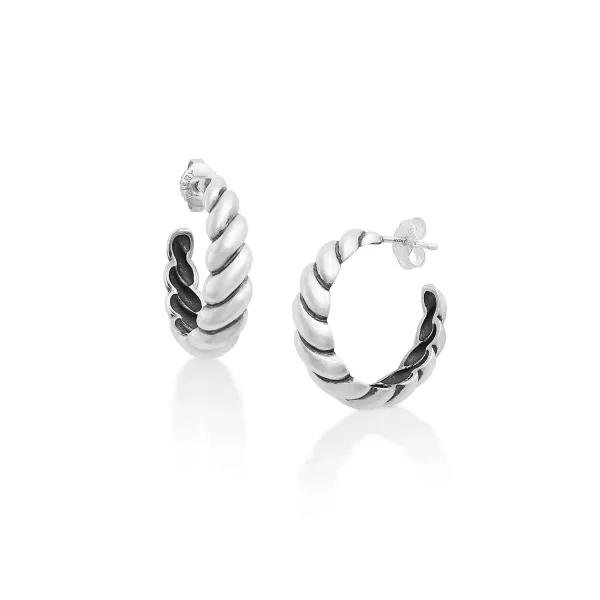 James Avery Artisan Jewelry Earrings-Half Twist Hoops