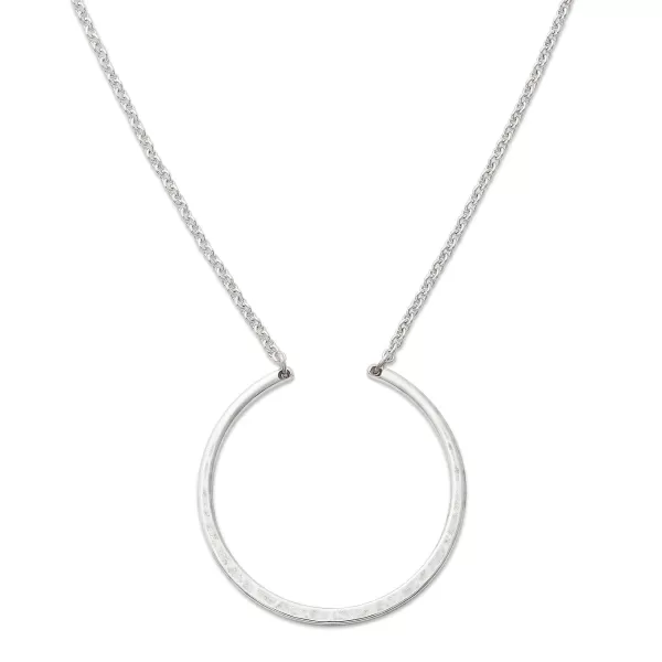 James Avery Artisan Jewelry Necklaces And Chains-Hammered Circle Changeable Charm Necklace