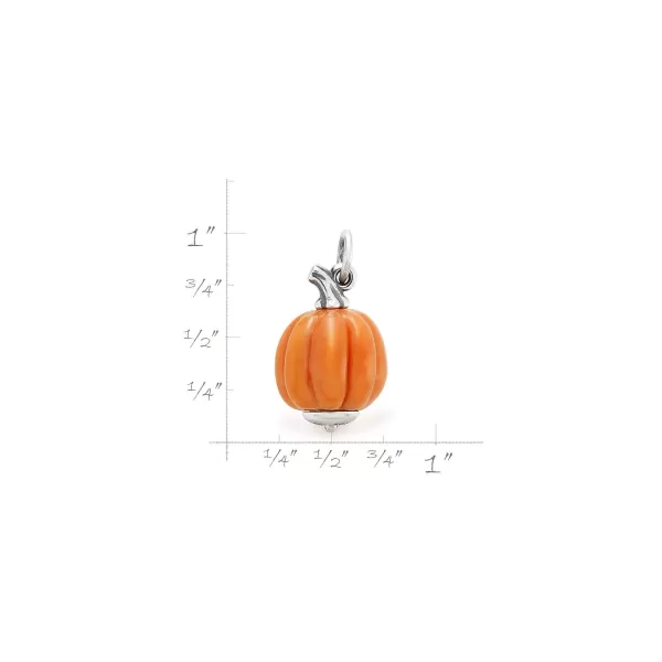 James Avery Artisan Jewelry Charms-Harvest Pumpkin Art Glass Charm