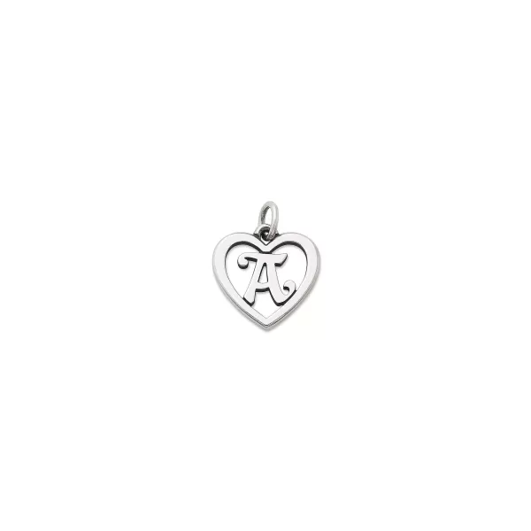 James Avery Artisan Jewelry Charms-Heart Script Initial Charm