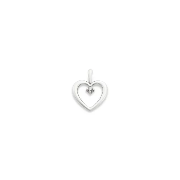 James Avery Artisan Jewelry Pendants-Heart With Diamond Pendant