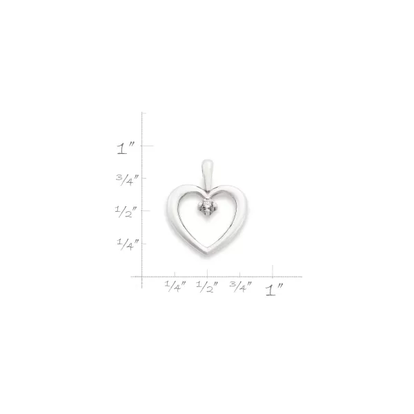 James Avery Artisan Jewelry Pendants-Heart With Diamond Pendant