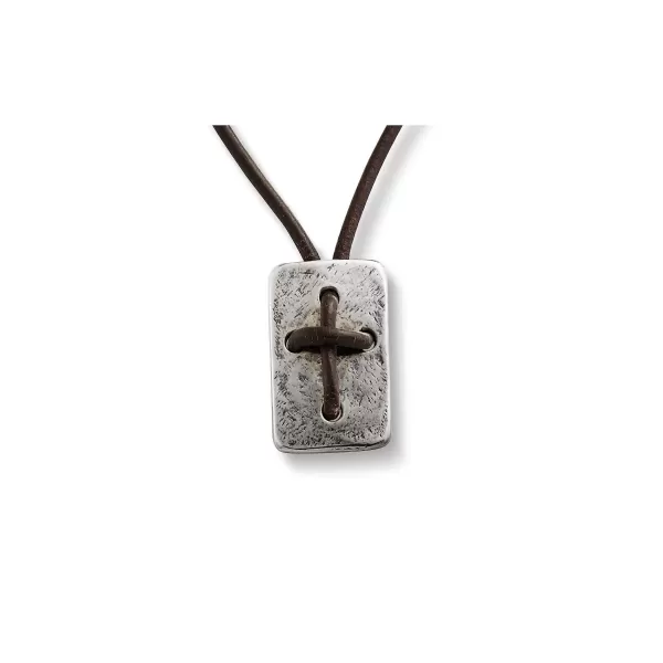 James Avery Artisan Jewelry Necklaces And Chains-Leather Cross Shield Necklace