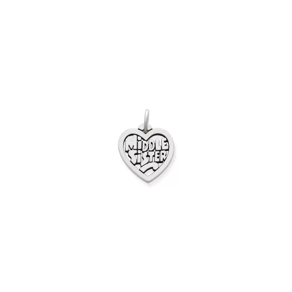 James Avery Artisan Jewelry Charms-Middle Sister Heart Charm