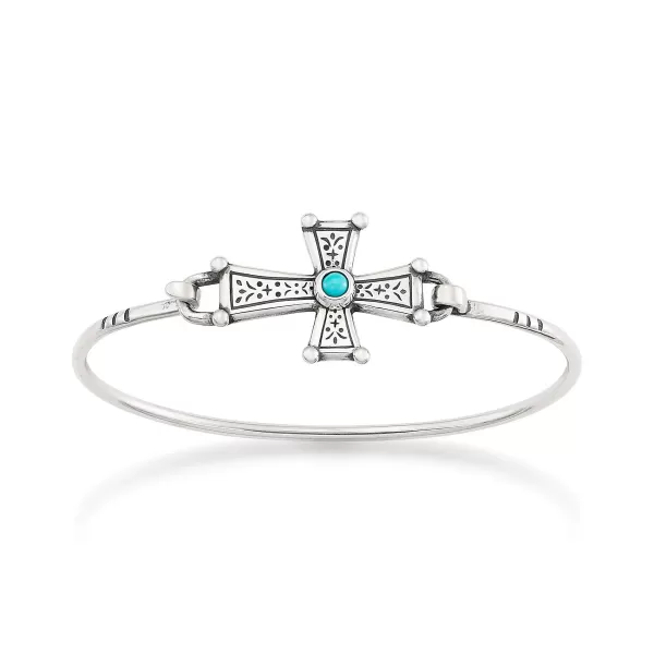 James Avery Artisan Jewelry Bracelets-Mission Cross Hook-On Bracelet With Turquoise