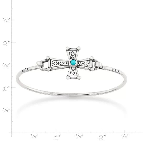 James Avery Artisan Jewelry Bracelets-Mission Cross Hook-On Bracelet With Turquoise