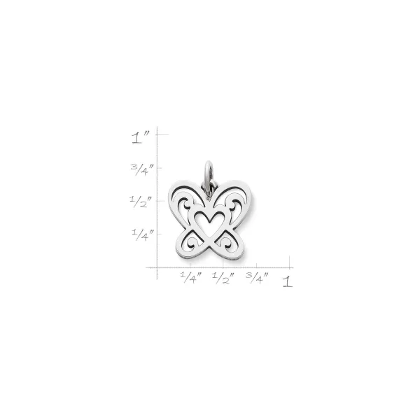 James Avery Artisan Jewelry Charms-Open Butterfly Heart Charm