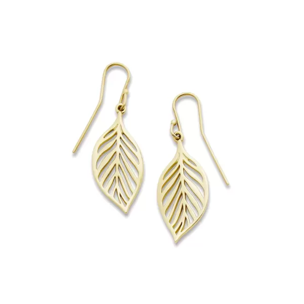 James Avery Artisan Jewelry Earrings-Open Leaf Dangle Earrings