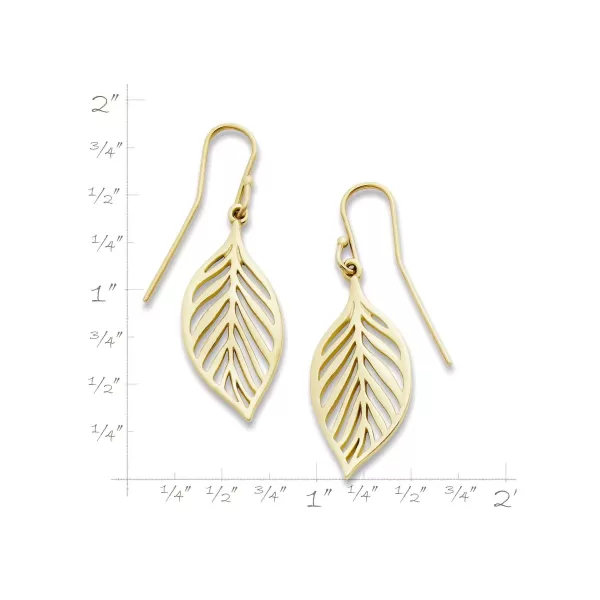 James Avery Artisan Jewelry Earrings-Open Leaf Dangle Earrings