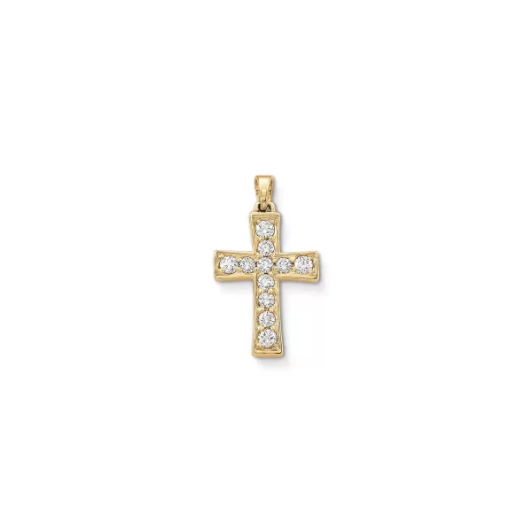 James Avery Artisan Jewelry Pendants-Plain Latin Cross Pendant With Diamonds