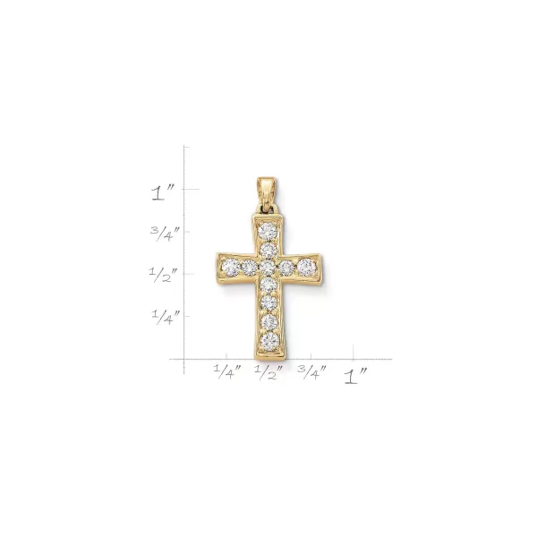 James Avery Artisan Jewelry Pendants-Plain Latin Cross Pendant With Diamonds