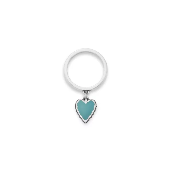 James Avery Artisan Jewelry Rings-Small Enamel Heart Charm Dangle Ring