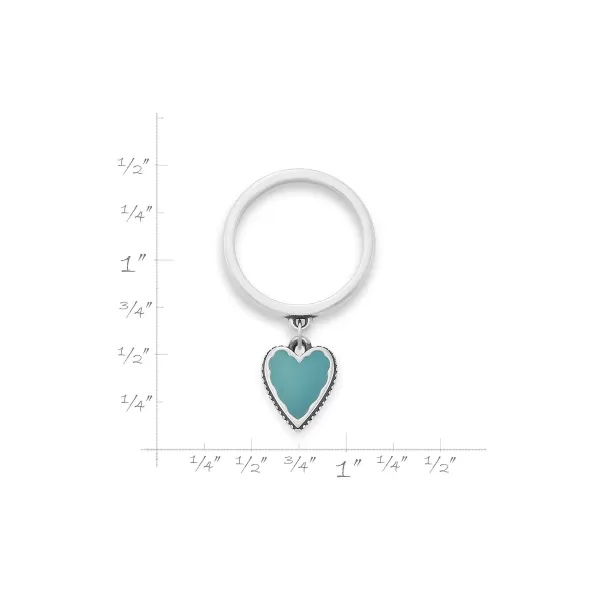 James Avery Artisan Jewelry Rings-Small Enamel Heart Charm Dangle Ring