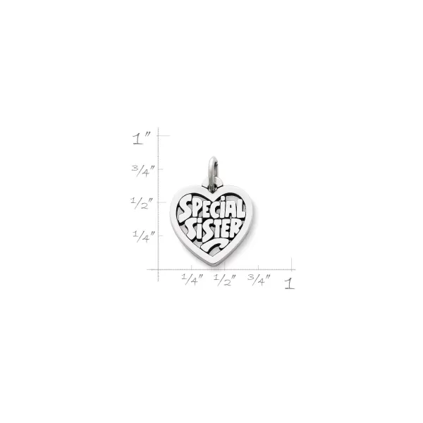 James Avery Artisan Jewelry Charms-Special Sister Heart Charm