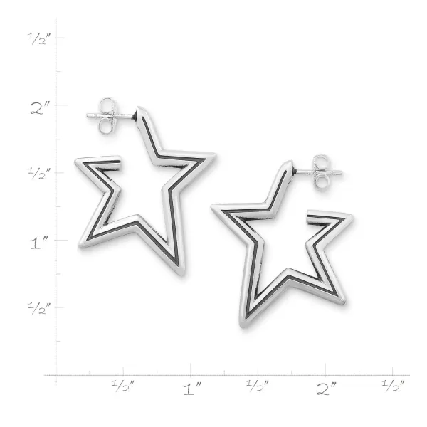 James Avery Artisan Jewelry Earrings-Star Hoops