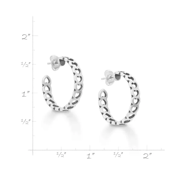 James Avery Artisan Jewelry Earrings-Tiny Hearts Hoops