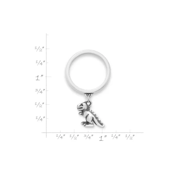 James Avery Artisan Jewelry Rings-Tiny T.Rex Charm Dangle Ring