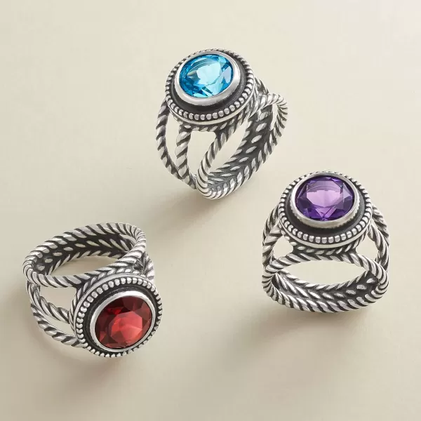 James Avery Artisan Jewelry Rings-Twisted Wire Gemstone Ring