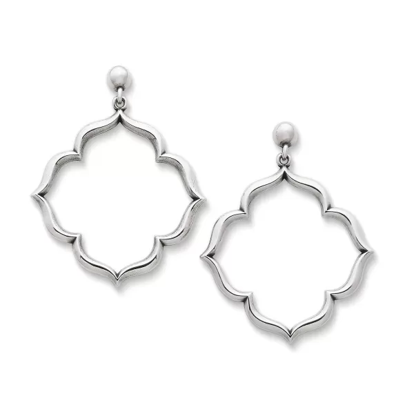 James Avery Artisan Jewelry Earrings-Venetian Frame Hoop Drop Earrings